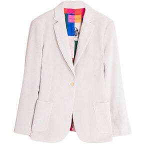 Vilagallo Ecru Corduroy Jacket size 12 MSRP $340 in excellent condition